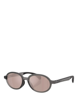 John Lewis Moncler ME8006 Unisex Oval Sunglasses Shiny Grey/Pink- Buy online at McGrocer