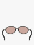 Moncler oval sunglasses shiny grey pink frame, imported from the UK