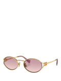 Miu Miu oval sunglasses gold pink polyamide - British product