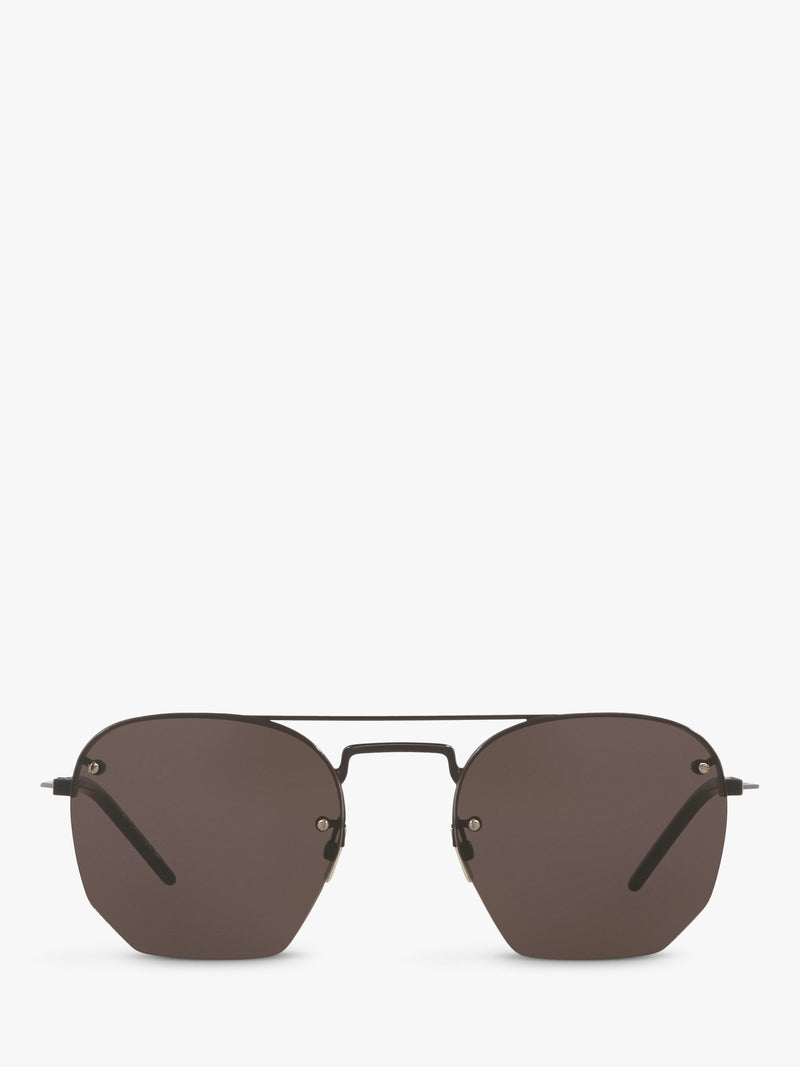 Yves Saint Laurent irregular sunglasses black frame polyamide lenses (British brand)