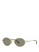 John Lewis Yves Saint Laurent Women's Oval Sunglasses Gold/Green- Buy online at McGrocer