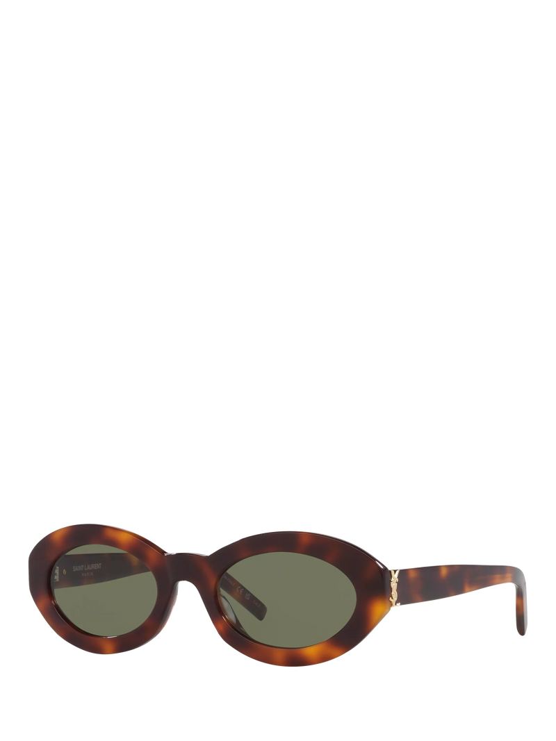 Yves Saint Laurent oval sunglasses tortoise green - British product