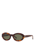 Yves Saint Laurent oval sunglasses tortoise green - British product