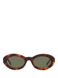 Yves Saint Laurent oval sunglasses tortoise green - British product