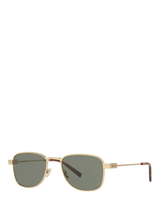 John Lewis Yves Saint Laurent Men's Square Sunglasses, Gold/Green, 53mm- Buy online at McGrocer