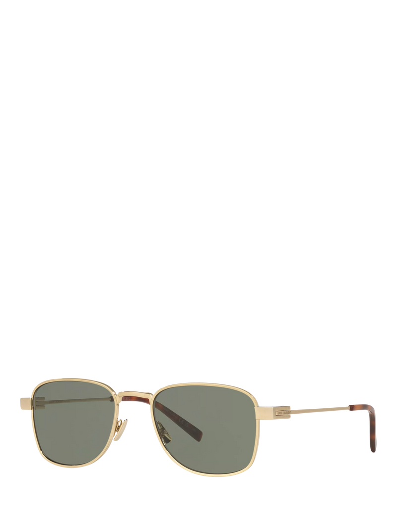 Yves Saint Laurent square sunglasses gold/green - UK version