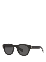 John Lewis Yves Saint Laurent Unisex Oval Sunglasses Black/Grey 48mm- Buy online at McGrocer
