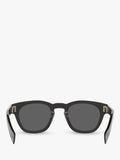 Yves Saint Laurent oval sunglasses black grey polyamide lenses 48mm, UK version