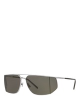John Lewis Yves Saint Laurent Men's Oval Sunglasses Silver/Grey- Buy online at McGrocer