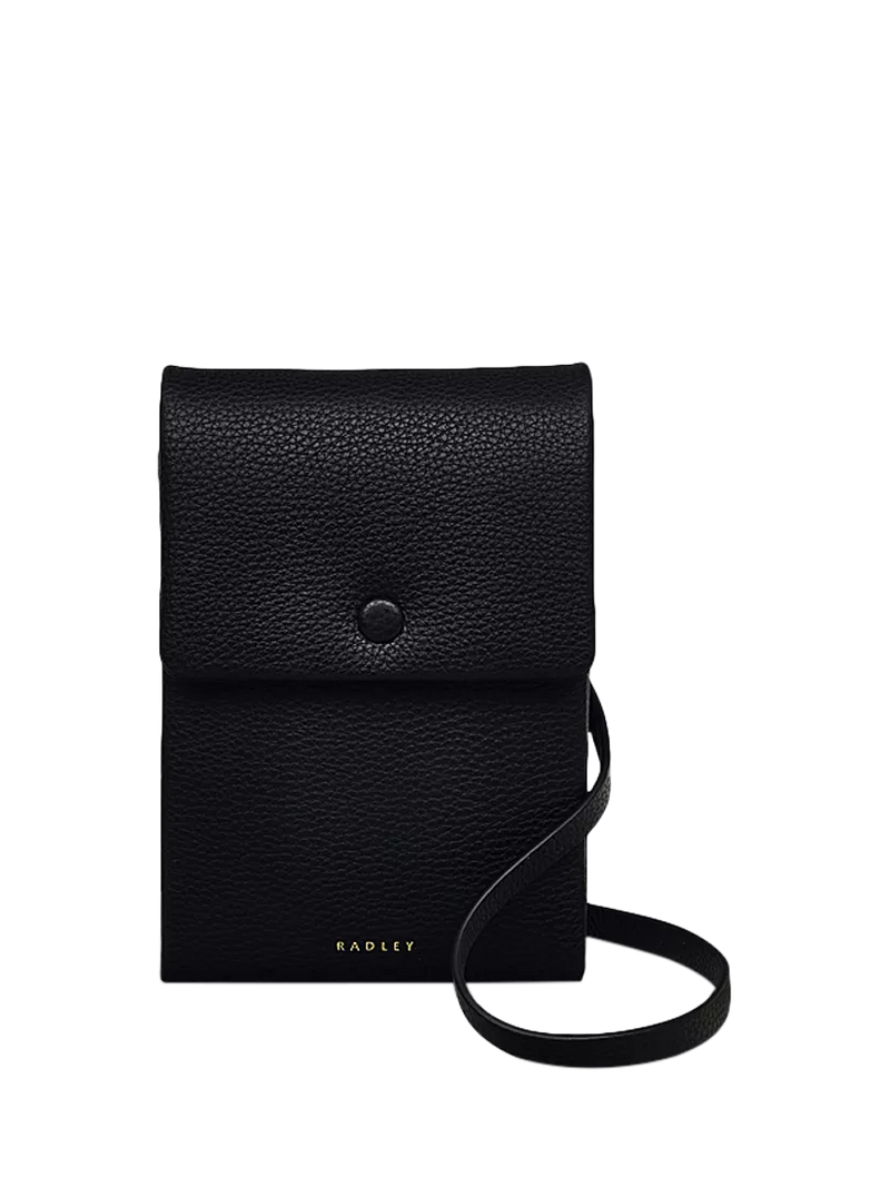 Radley Mallow Street Leather Phone Cross Body Bag, Black, One Size