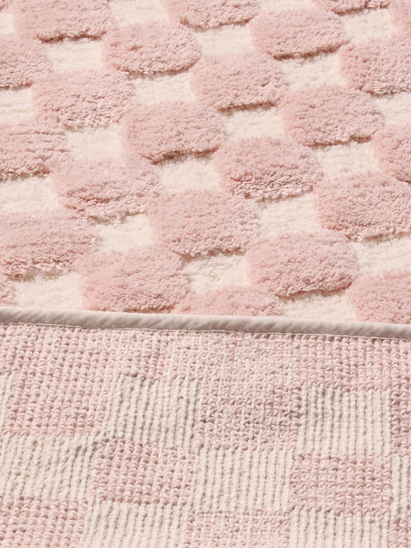 John Lewis organic cotton checkerboard bath mat - British product