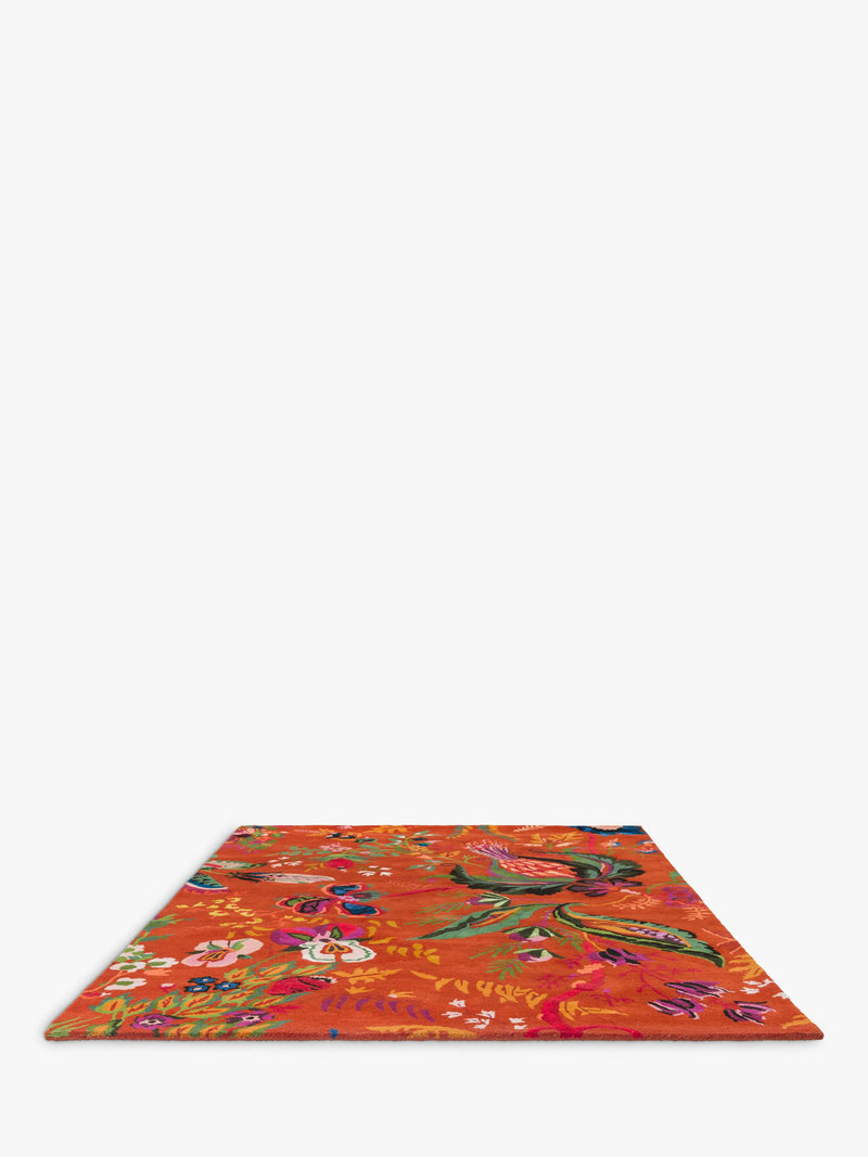 Tapis Harlequin Wonderland Floral en laine riche multicolore, version UK