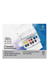 John Lewis Travel Watercolour Paint Set with 12 Half Pans and Accessories- Buy online at McGrocer
