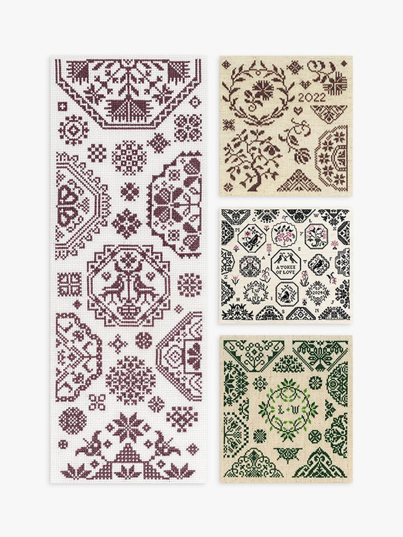 Search Press Quaker Samplers cross stitch book - British product