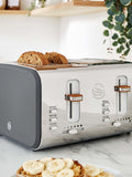 Swan Grey Nordic 4 Slice Toaster