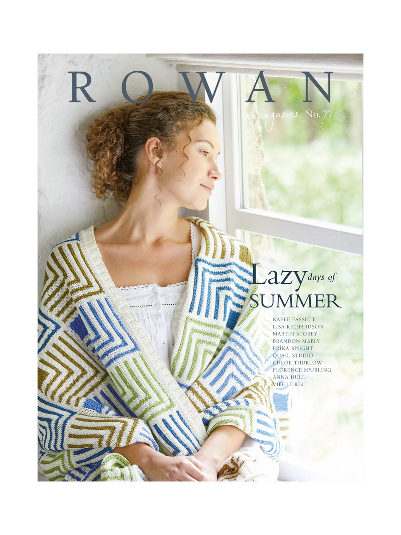 Rowan Magazine 77 Lazy Days of Summer knitting pattern book, UK version
