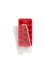 John Lewis Lékué Heart Ice Cube Tray with Lid 14 Cube Red Ice Cube Tray- Buy online at McGrocer