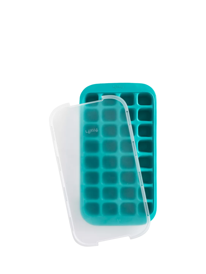 Lékué ice cube tray turquoise 32 cube with lid - British product