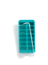 John Lewis Lékué Rectangular Ice Cube Tray with Lid, 14-Cube, Turquoise- Buy online at McGrocer