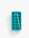 Lékué turquoise round ice cube tray with lid 18 cubes, UK version