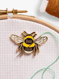 Caterpillar Cross Stitch Bee Kind needle minder, imported from the UK