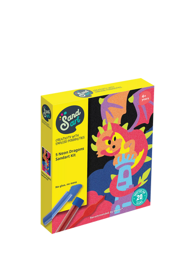 John Lewis Sandart Neon Dragons Craft Kit- Buy online at McGrocer