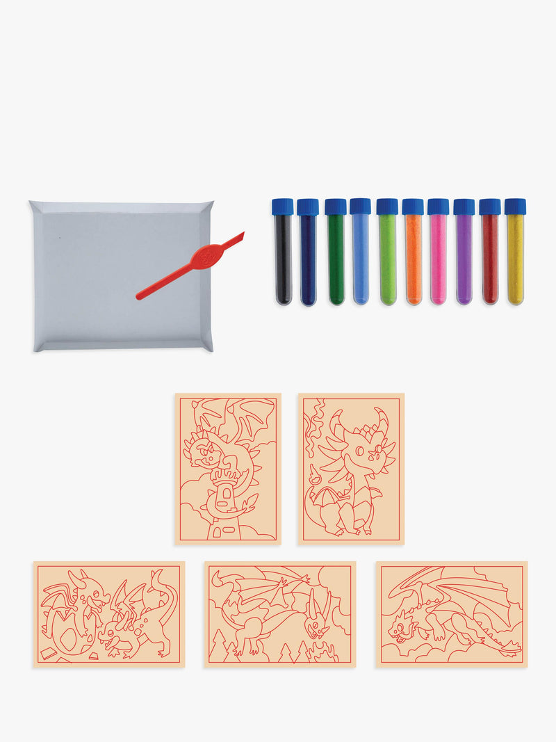 Sandart Neon Dragons craft kit set for children (British brand)