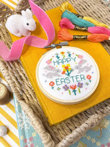 John Lewis The Make Arcade Mini Happy Easter Cross Stitch Kit- Buy online at McGrocer
