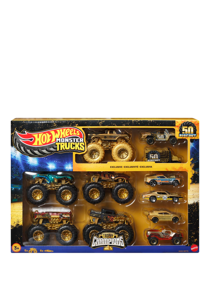 Hot Wheels Monster Trucks Trophy Champions Collection toy set, UK version