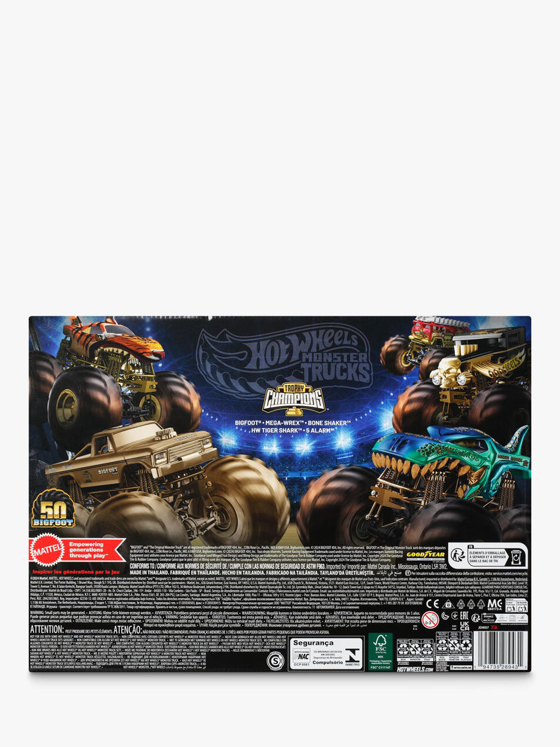 Hot Wheels Monster Trucks Trophy Champions Collection toy set, UK version