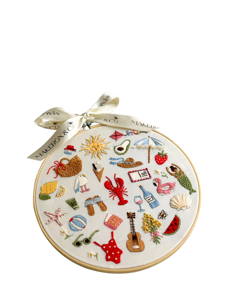 MakeBox & Co 30 Days of Summer embroidery kit 23cm (British brand)