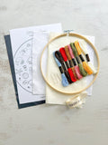 MakeBox & Co 30 Days of Summer embroidery kit 23cm (British brand)