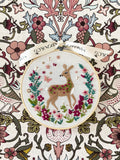 MakeBox Frolicking Fawn embroidery kit, UK version