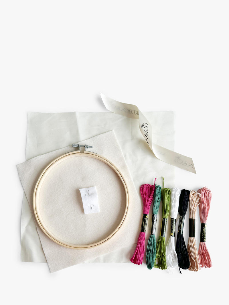 MakeBox Frolicking Fawn embroidery kit, UK version