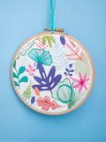 Oh Sew Bootiful Abstract Florals embroidery kit 16.5cm - British product
