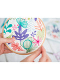 Oh Sew Bootiful Abstract Florals embroidery kit 16.5cm - British product