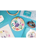 Oh Sew Bootiful Abstract Florals embroidery kit 16.5cm - British product