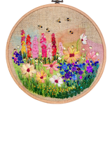 John Lewis Rowandean Cosmos and Snapdragons Embroidery Kit- Buy online at McGrocer