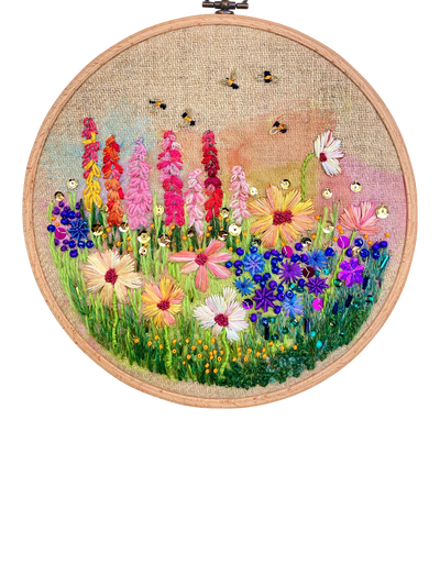 John Lewis Rowandean Cosmos and Snapdragons Embroidery Kit- Buy online at McGrocer
