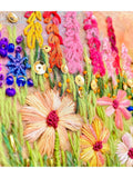 Rowandean Cosmos and Snapdragons Embroidery Kit, imported from the UK