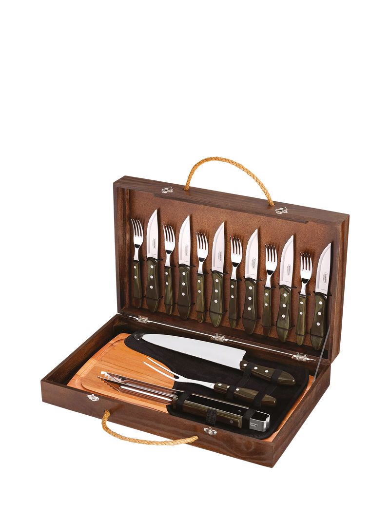 Tramontina Churrasco BBQ gift set 17 pieces - British product