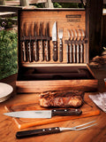 Tramontina Churrasco carving set 15 pieces with board - British product