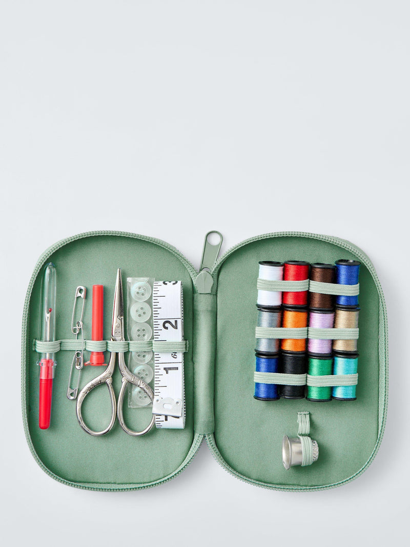 Portable Sewing Kit with 12 Threads and Tools for Travel Alterations