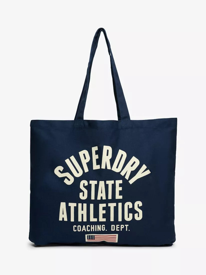 Superdry Tote Bag, Brown/Navy - Brown/Navy