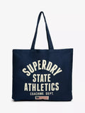 Superdry Tote Bag, Brown/Navy - Brown/Navy