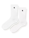 Carhartt WIP Madison crew socks pack of 2 white black, UK version