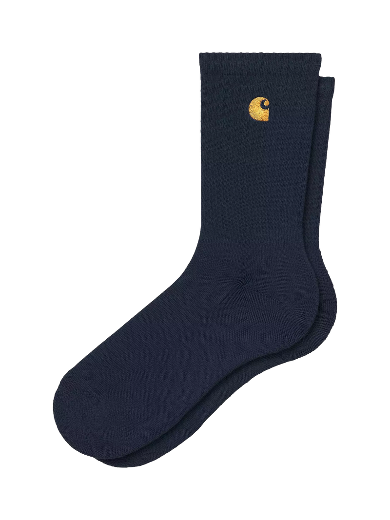 Carhartt WIP Chase socks in Navy, imported from the UK