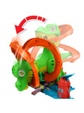 Hot Wheels City T-Rex Blaze Battle playset with firetruck, imported from the UK