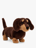 Soft Dachshund Toy with Chocolate and Caramel Fur