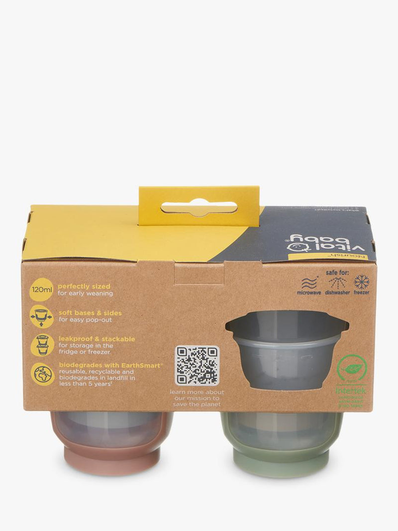 Vital Baby weaning storage pots, pack of 4, 120ml each (British brand)